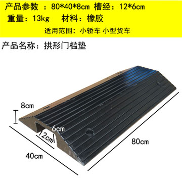 门槛斜坡垫轮椅家用室内 便携式汽车上坡垫橡胶桥型路沿坡台阶 - 图1