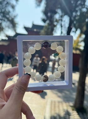 【洛阳流通处】洛阳白马寺手串菩提根六字真言手串菩提根朱砂手串