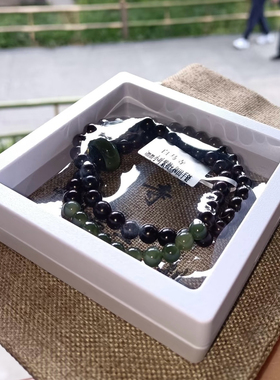 洛阳白马寺手串6mm小叶紫檀和田玉手串多圈手串小叶紫檀多圈手串