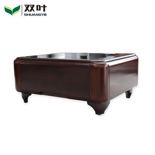 双叶家具 实木棋牌几带抽屉可储物简约大气中式茶几 飘窗小几方几 - 图1