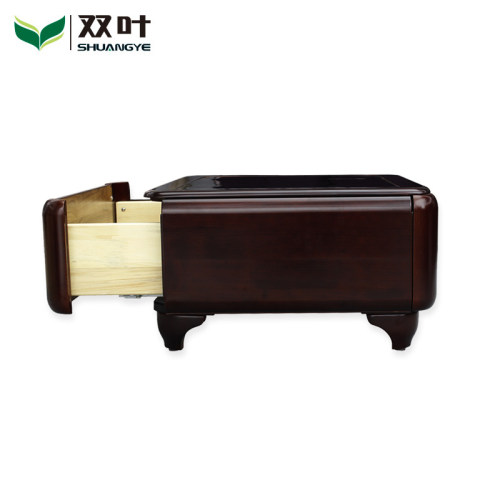 双叶家具 实木棋牌几带抽屉可储物简约大气中式茶几 飘窗小几方几 - 图0