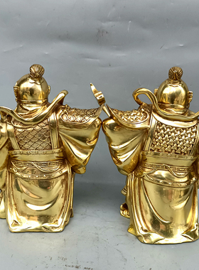 纯铜镇宅招财门神爷秦叔宝尉迟恭