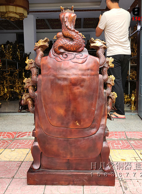 无生老母加厚黄铜神像摆件