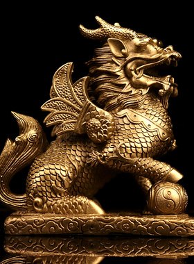 麒麟瑞兽镇宅桌面摆件