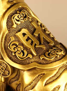 黄铜招财生肖虎中式虎啸山河老虎