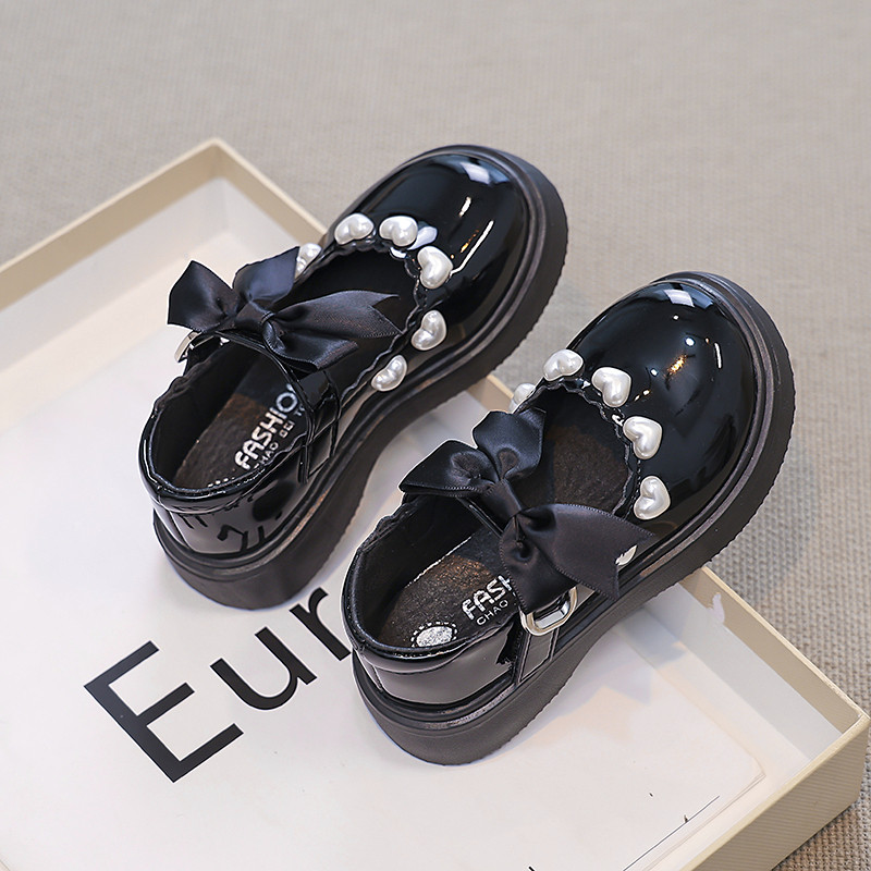 女孩洛丽塔百搭鞋2026新款珍珠蝴蝶结公主鞋女童小皮鞋小众不撞款,淘宝优惠券,粉丝福利购,淘宝优惠卷