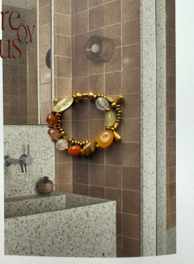 VITREQYOUS「罗马假日」ins民族风水晶玛瑙随行能量石双股饰品