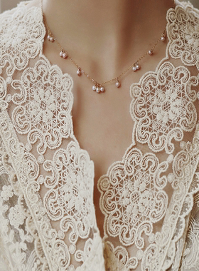 ins冷淡风轻奢小众项链天然珍珠