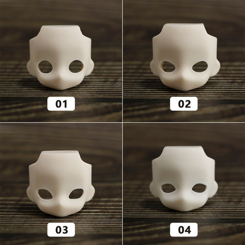 gsc开眼脸壳ob11脸壳空白脸 12分bjd头替换脸粘土人DIY魔改脸现货 - 图0