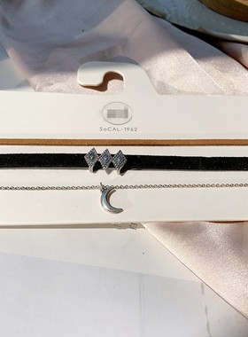 外贸饰品三条装复古小众锁骨链项链choker颈链短款百搭脖子颈链