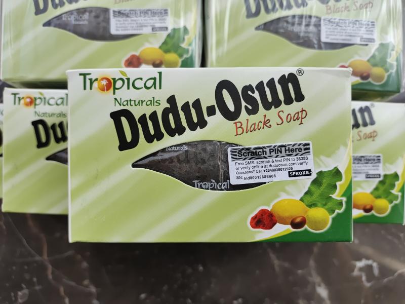 6个包邮Dudu Osun Black Soap非洲纯天然乳木果油手工黑皂黑香皂 - 图0