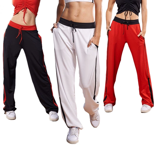 Танцующие летние штаны для спортзала, свободный прямой крой