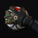 Fire Halo Goalkeeper Black Gold Finger Guard Goalkeeper Gloves