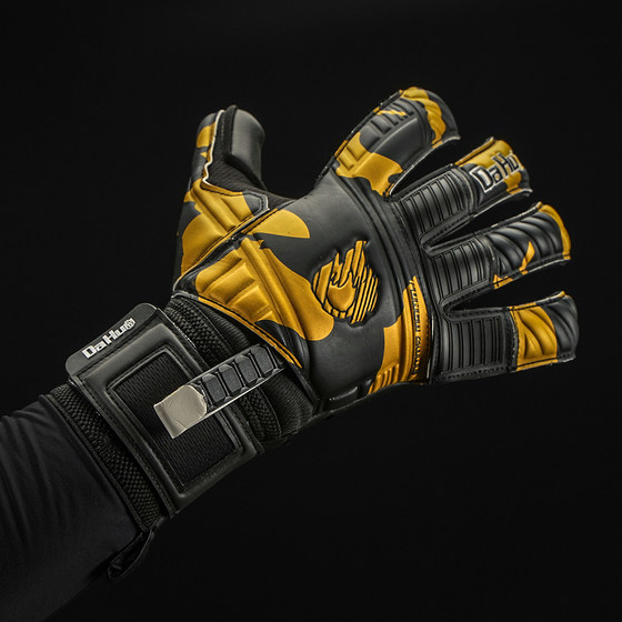 Black Gold Candy Goalkeeper Gloves with Finger Guards