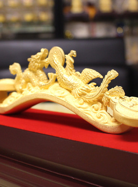 如意绒沙金闺蜜龙凤呈祥结婚礼品