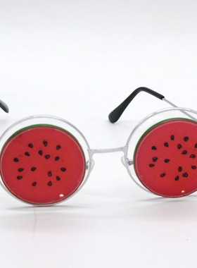 婚纱道具墨镜diy写真柠檬片