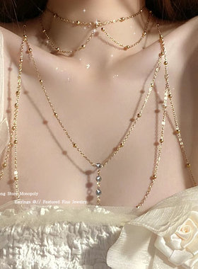 锁骨显瘦神器身体链不掉色