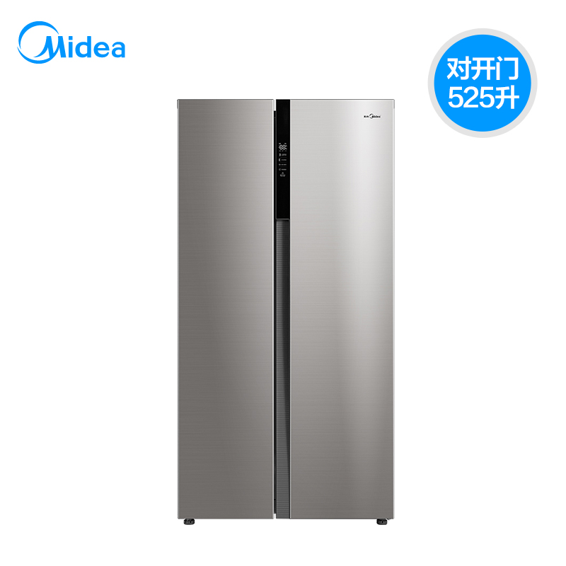 对开门电冰箱家用变频无霜双开门银色 E 525WKPZM BCD 美 Midea 对开门电冰箱家用变频无霜双开门银色 E 525WKPZM BCD 美 Midea