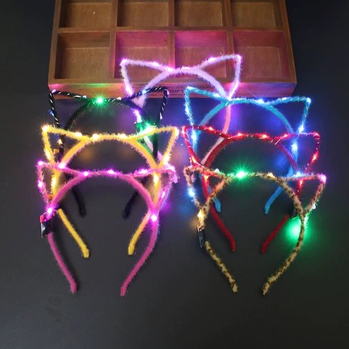 Повязка на голову с кроличьими ушками Светящаяся вечеринка в честь Национального дня Хэллоуина