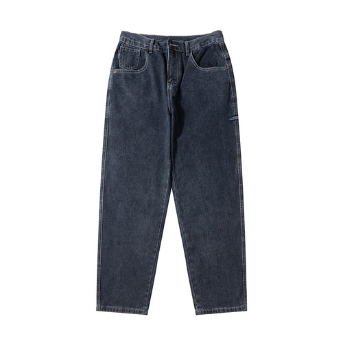 GOGOSOON男装380g直筒牛仔裤春秋新款宽松阔腿工装美式复古高级感 - 图3