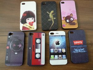 手机工坊 苹果4保护外壳套 iPhone4 4S 手机壳 卡通彩壳 浮雕现货