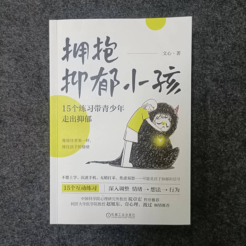 拥抱抑郁小孩：15个练习带青少年走出抑郁文心著应对青少年抑郁的家庭行动方案亲子互动练习调整情绪书籍机械工业出版社正版-图0