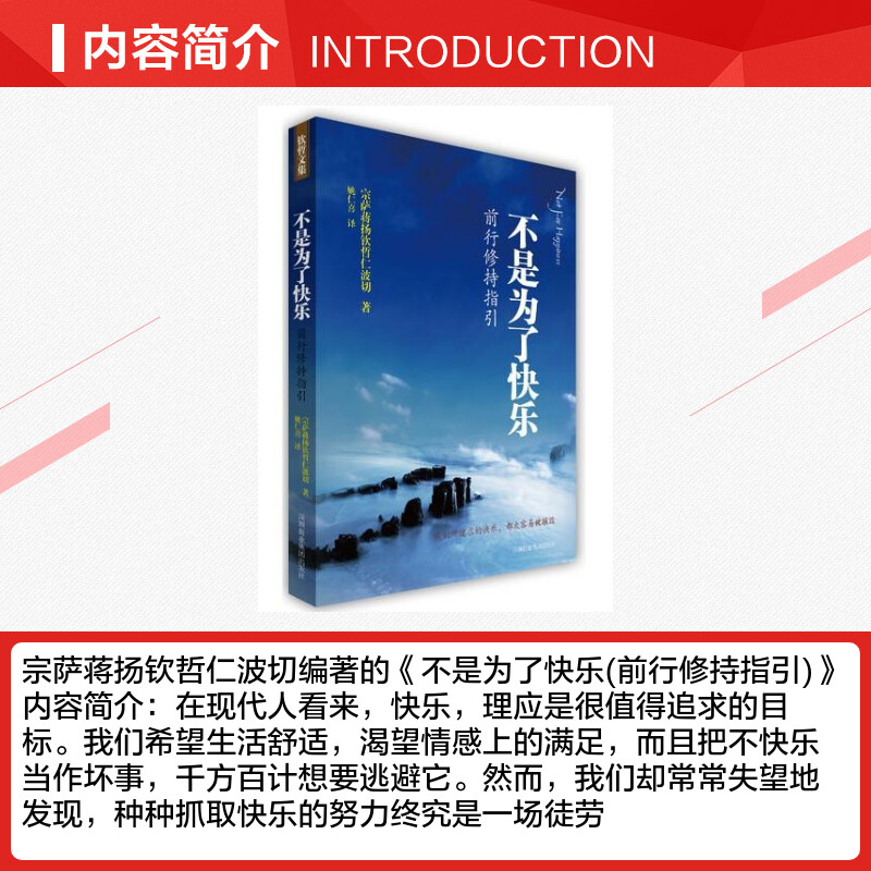 不是为了快乐 宗萨蒋扬钦哲仁波切 前行修持指引《正见》作者宗萨钦哲仁波切实修指导 王菲微博倾情推荐 正版书籍 新华书店 - 图1