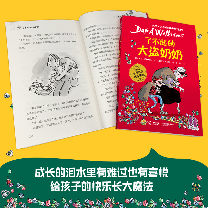 了不起的大盗奶奶 大卫少年幽默小说书系三年级课外书英国家庭教育读物6-12岁儿童文学读物 中小学生课外书儿童读物漫画故事书正版