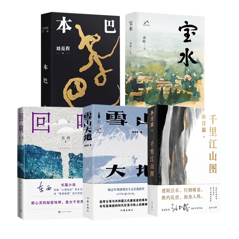 第十一届茅盾文学奖作品全套共5册 本巴刘亮程+千里江山图孙甘露+宝水乔叶+回响东西+雪山大地杨志军 现当代文学散文随笔畅销书籍 - 图3