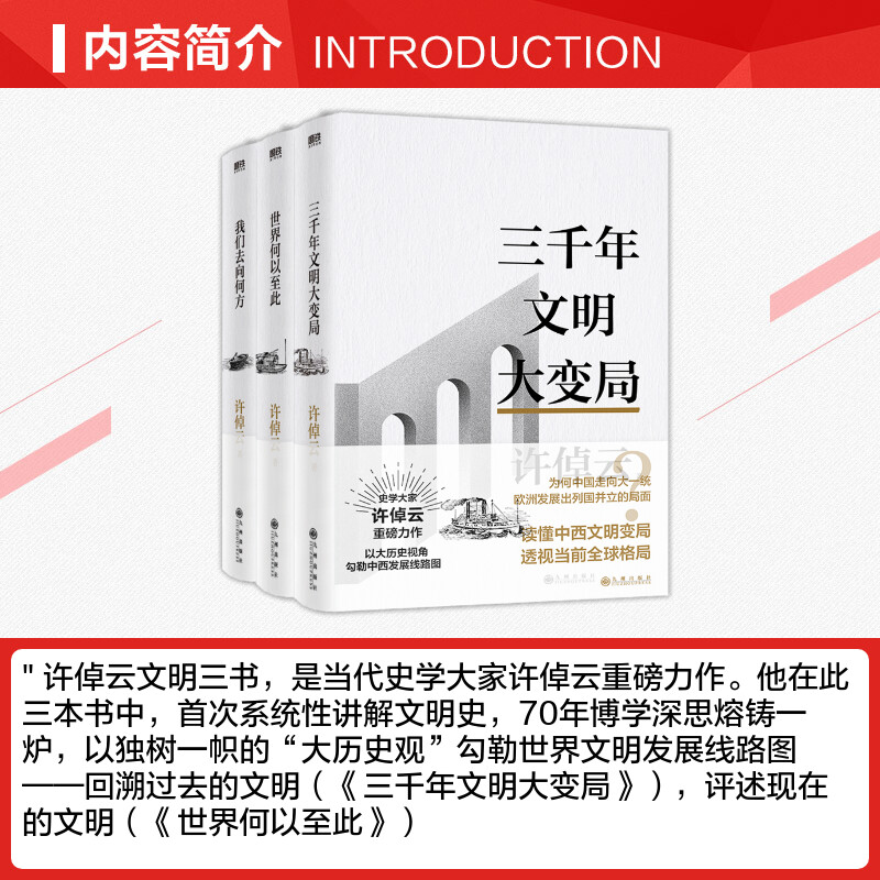 正版 许倬云文明三书全3册 我们去向何方 三千年文明大变局 世界何以至此 70年博学精思熔铸一 凝聚毕生思想精华系统性讲解文明史 - 图1