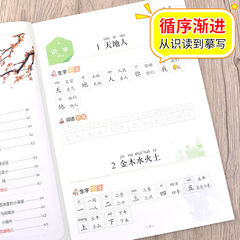 语文同步字帖课课练1一2二3三4四5五6六年级年级上册下册小学生字帖写字硬笔书法练字生字抄写本描红组词笔顺偏旁版人教每日一练