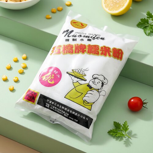 宁波特产五桥牌元宵粉水磨糯米粉 汤团粉 汤圆粉糯米面750g品质好 - 图1