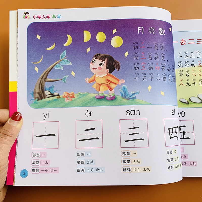 幼儿园学前班识字800个儿童早教阅读认字书幼小衔接中班大班升一年级教材入学准备看图识字大王绘本3-4-5-6岁唐诗儿歌顺口溜学汉字-图0