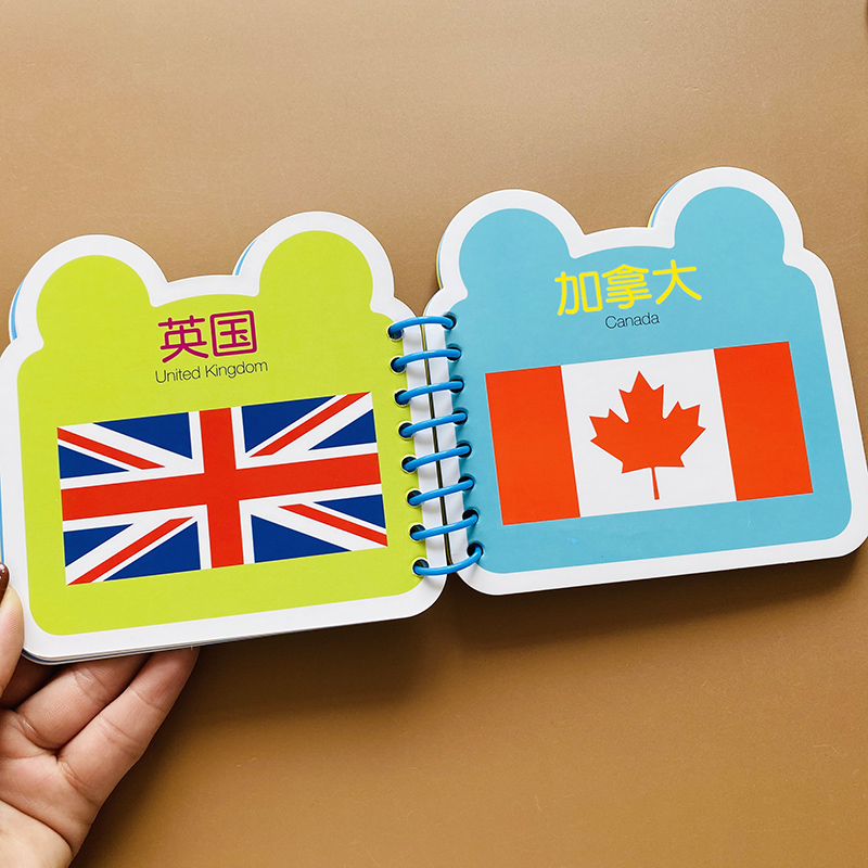全套2本撕不烂防水宝宝早教启蒙卡国旗标志卡片+交通工具卡片3-5-6岁儿童汽车卡片看图识车认国旗大全安全交通警示标示书幼儿标识 - 图3