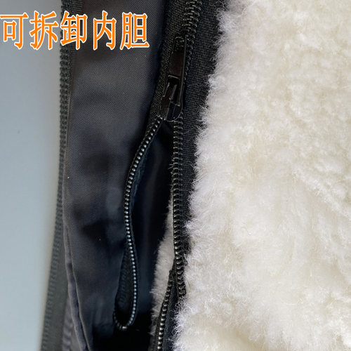 秋冬季羊毛马甲男真毛皮毛一体坎肩爸爸装中老年加厚背心马夹保暖 - 图2