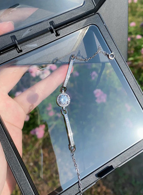 S925纯银太阳花镶钻手链女韩系