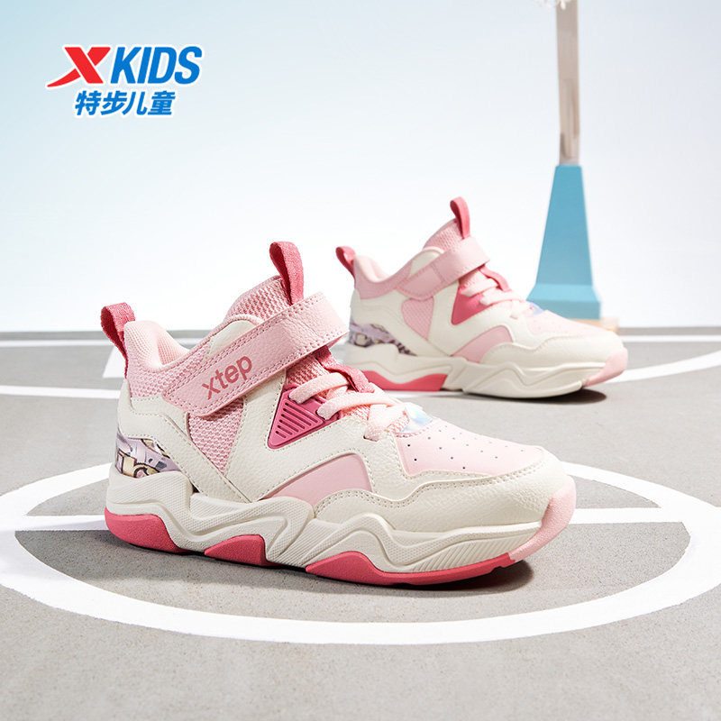 特步童鞋儿童运动鞋秋冬新款女童耐磨男童减震幼小童魔术贴篮球鞋,淘宝优惠券,粉丝福利购,淘宝优惠卷