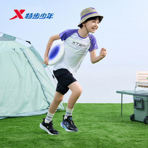 特步童装男童速干工装五分裤2026夏季新款儿童短裤外穿大童夏装薄 - 图1