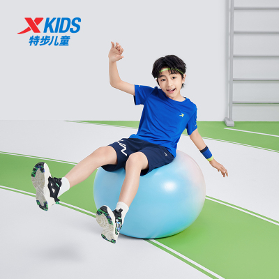 特步童装儿童短袖t恤2026夏季新款中大童速干上衣男女童运动夏装