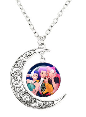 跨境猎魔女团项链时光宝石饰品男女百搭吊坠毛衣链礼物项饰品