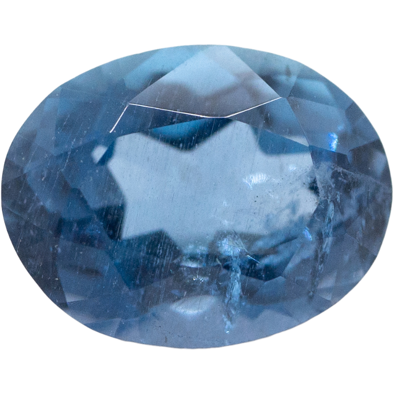 天然圣玛利亚色海蓝宝石裸石马达加斯加产 1.5ct椭圆型切工-图3