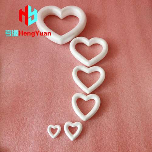 泡沫实心桃心幼教DIY手工材料 空心子母心保丽龙爱心婚庆蛋糕模型 - 图0