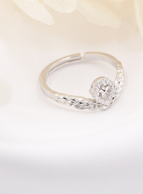 原创橄榄枝生日礼物戒指送女朋友