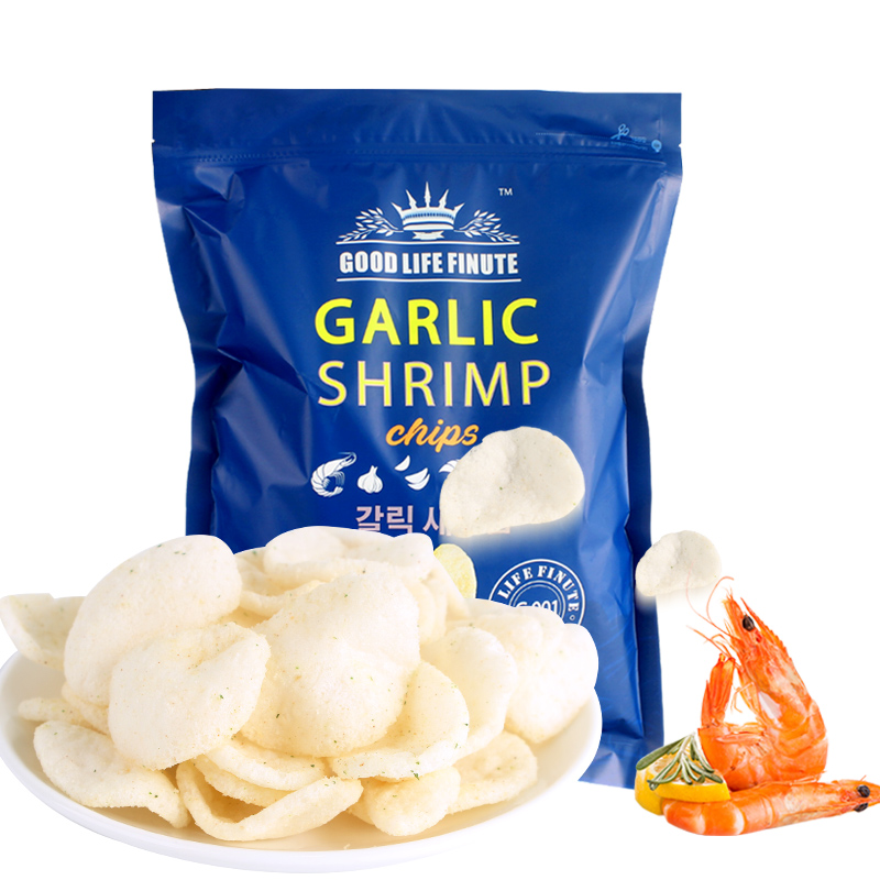 韩国进口garlic shrimp山趣莱福蒜味虾片姆巨型薯片超大网红零食 - 图3