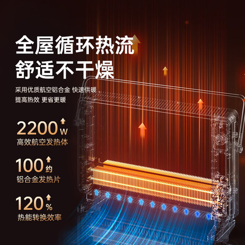 美的新型取暖器浴室电暖气家用电暖炉石墨烯暖风机欧式快热炉 - 图1