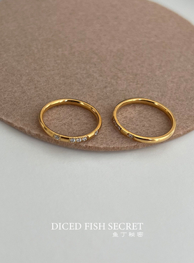 女钛钢轻奢钻戒戒指女