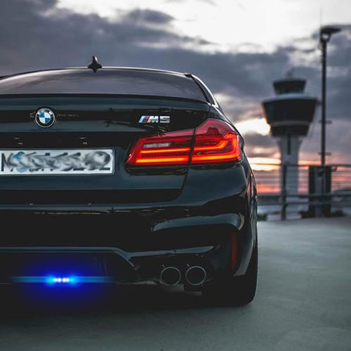 汽车led超薄中网爆闪灯12v24v摩托车皮卡货车侧边警示日行灯红蓝 - 图1