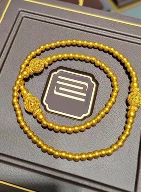 越南沙金古法双层手链网红风女士手镯网红非主流活口婚饰