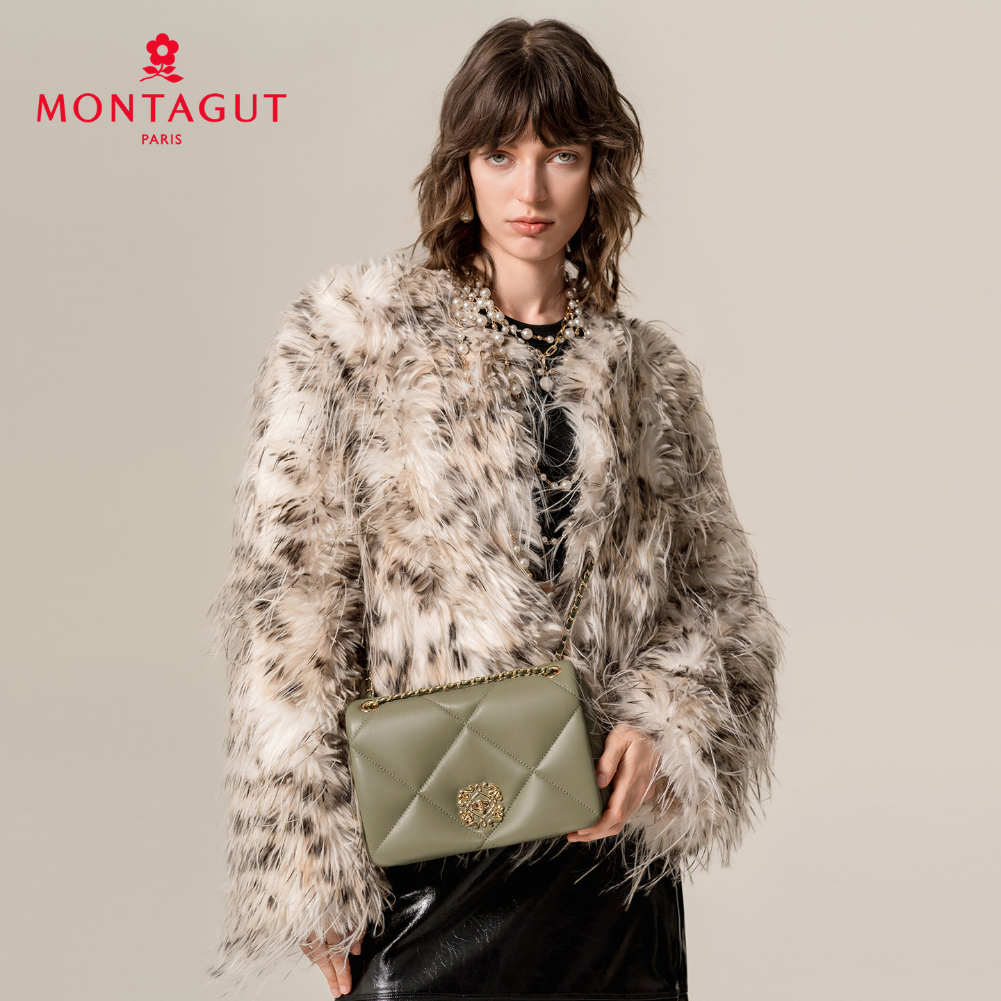 梦特娇官方女包羊皮新款小香风单肩链条包妈妈包真皮斜挎包小方包,淘宝优惠券,粉丝福利购,淘宝优惠卷