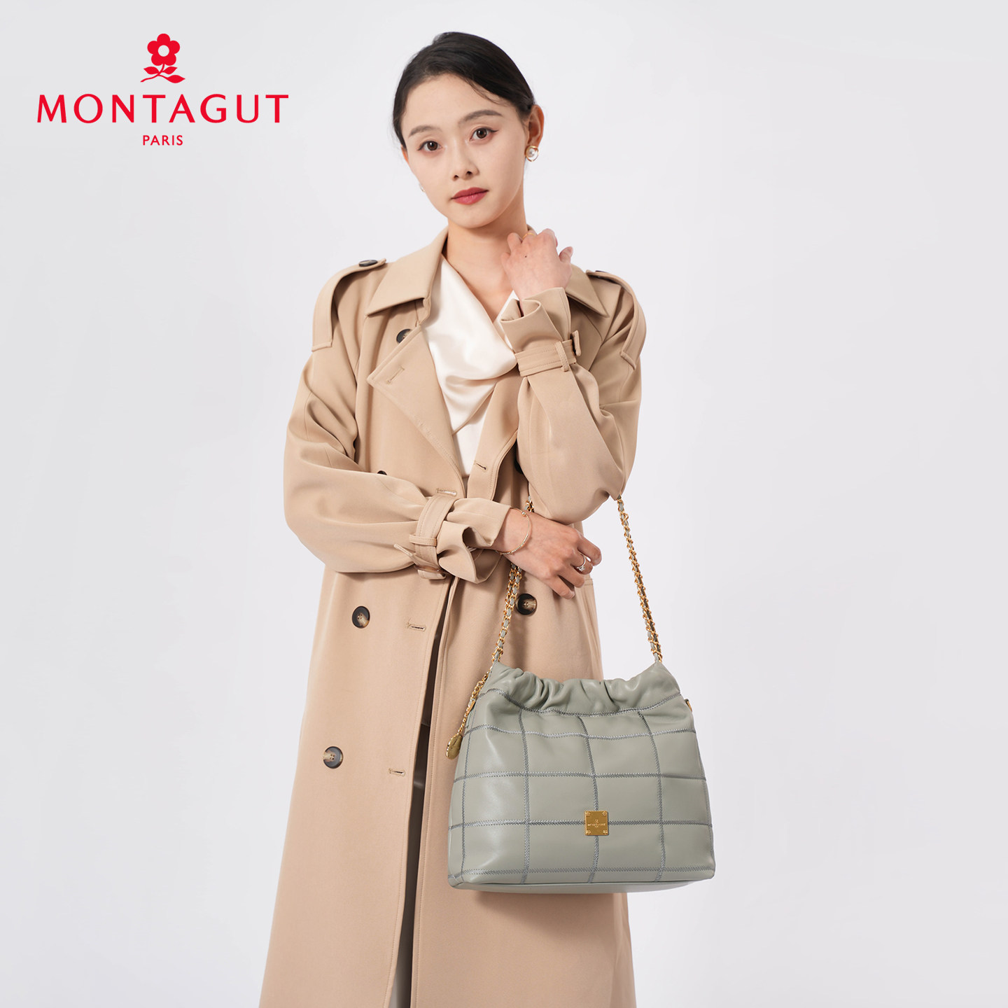 梦特娇羊皮女包单肩包小香风菱格链条包子母包HOBO流浪包斜挎包,淘宝优惠券,粉丝福利购,淘宝优惠卷